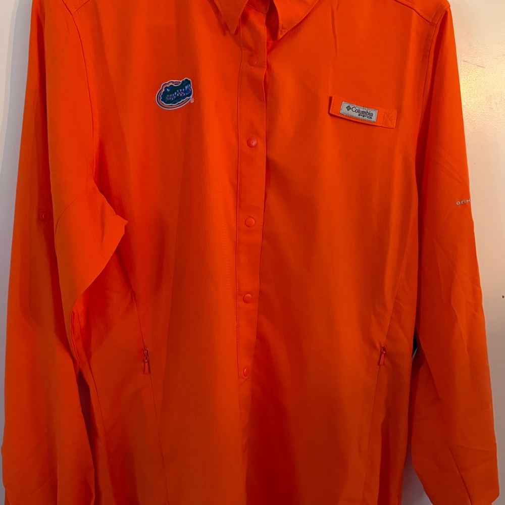 Columbia woman’s PFG Bright Orange Performance Shirt (Florida Gators)